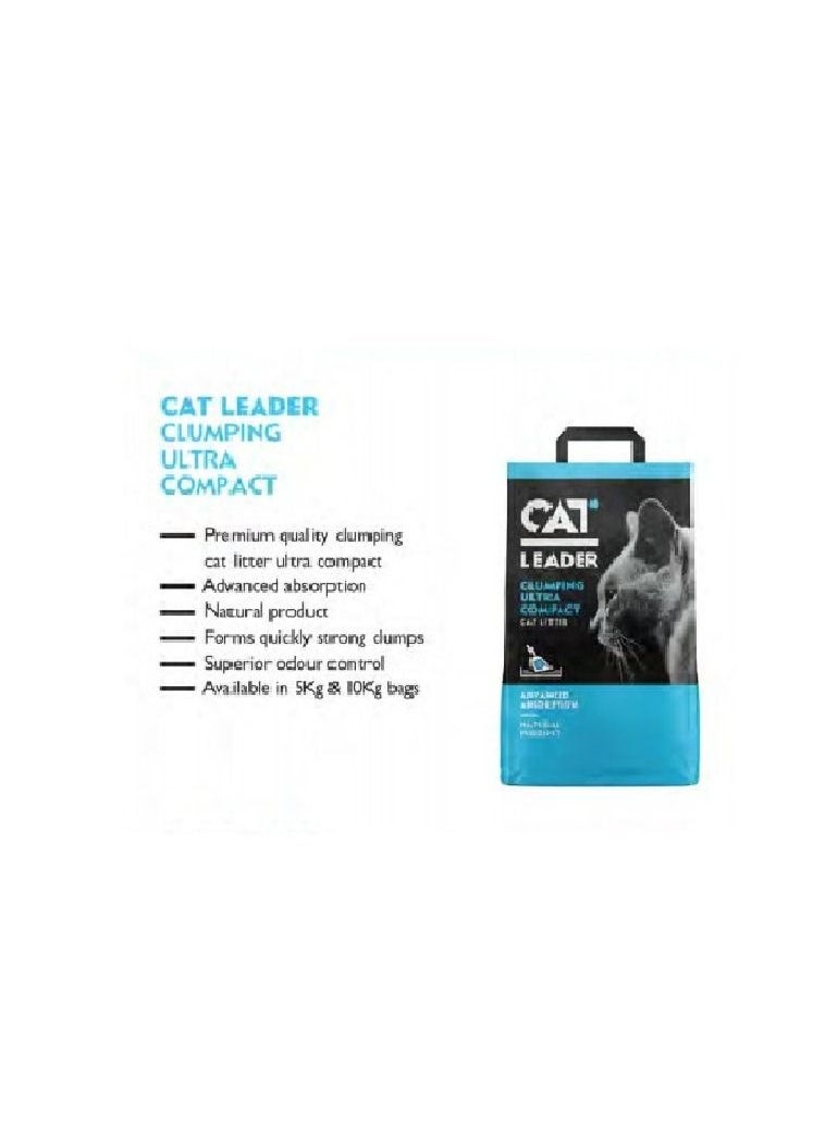 Geohellas Cat Leader Clumping Ultra Compact Cat Litter Unscented 10Kg