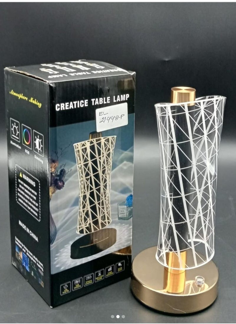 NAFEH - Table Lamp Modern Rechargeable Cordless Touch Sensor LED Desk lamp 3 Ways Dimming with USB Cord for Bar Restaurant Bedroom Bedside Nightstand Lighting - Image 1