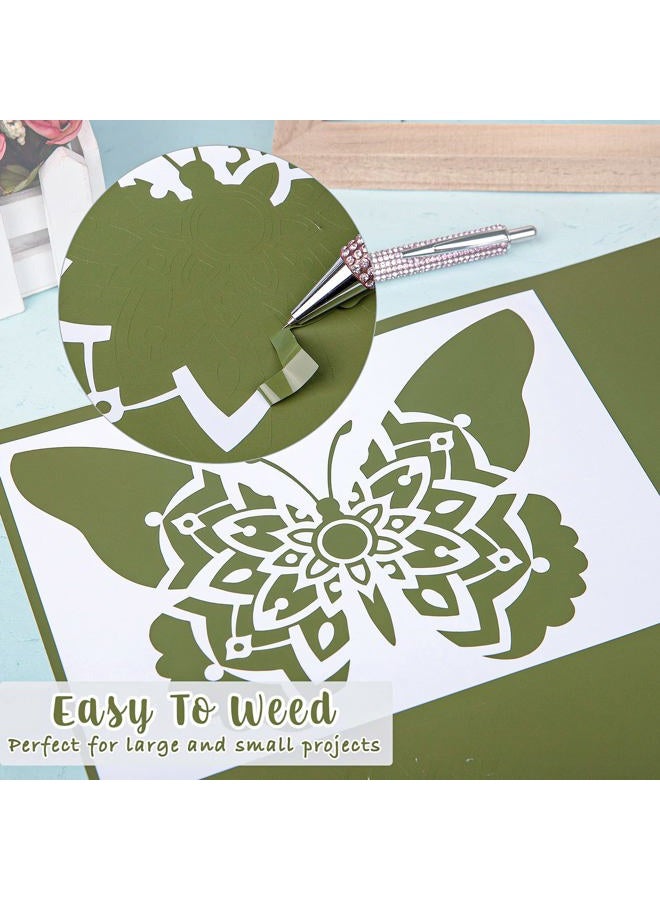 VINYL FROG Matte Olive Green Permanent Adhesive Vinyl Roll 30.5x305cm for Bottle and Glass Decoration - Image 2