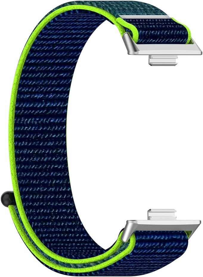 Strap  For Huawei Watch Fit 3, [Breathable] Sturdy Nylon Replacement band, [2 Pack] Screen Protective Film, Compatible with Huawei Watch Fit 3-Blue green - Image 5
