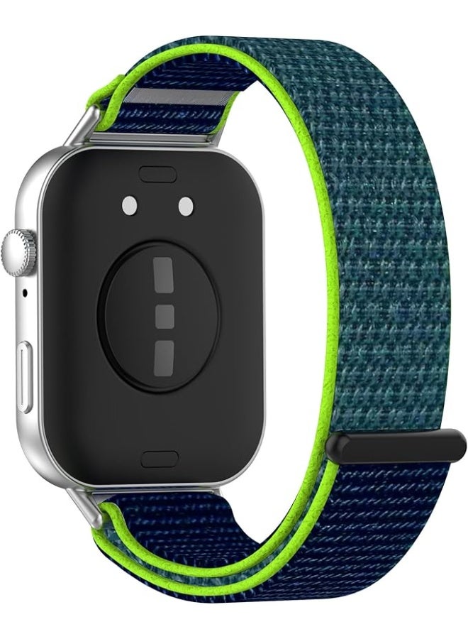 Strap  For Huawei Watch Fit 3, [Breathable] Sturdy Nylon Replacement band, [2 Pack] Screen Protective Film, Compatible with Huawei Watch Fit 3-Blue green - Image 4