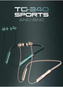 Faster Sports Neckband In-Ear Wireless Earphones - Noise Canceling Headphones with Mic - Deep Bass, Active Noise Cancellation, Magnetic Buds, Fast Charging, and Voice Assistant - Earbuds Perfect for Sports, Gaming, Call, Music (White)  - Image 2