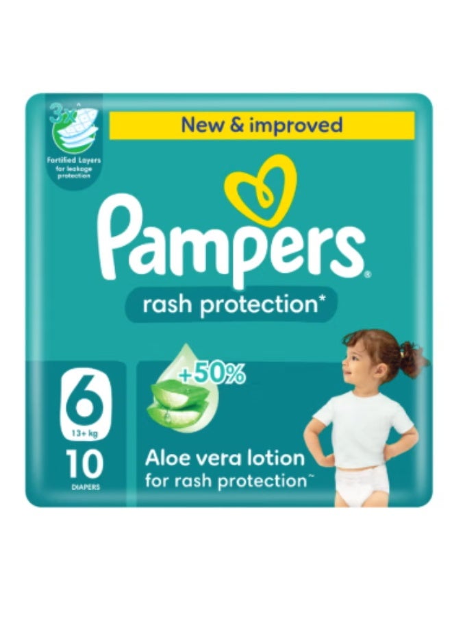 Aloe Vera Taped Diapers Size 6 Carry Pack 10 Count