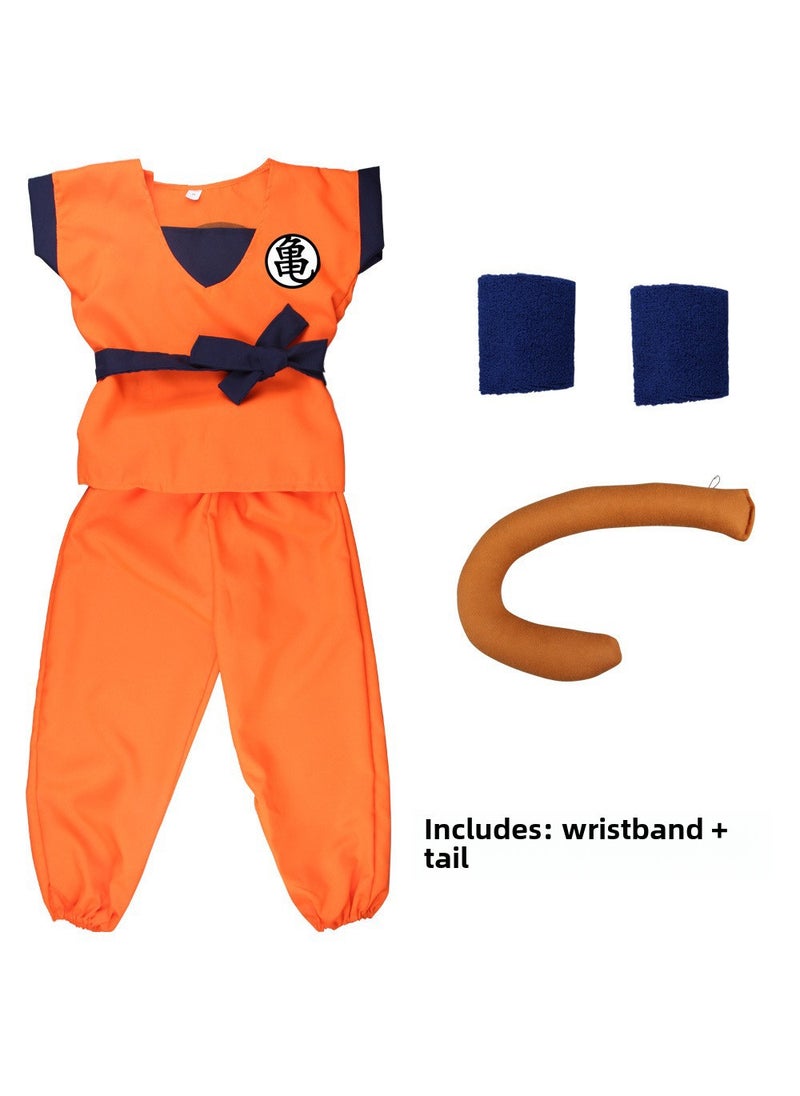 Generic - Kids Goku Costume Halloween Cosplay Wig-Black - Image 1