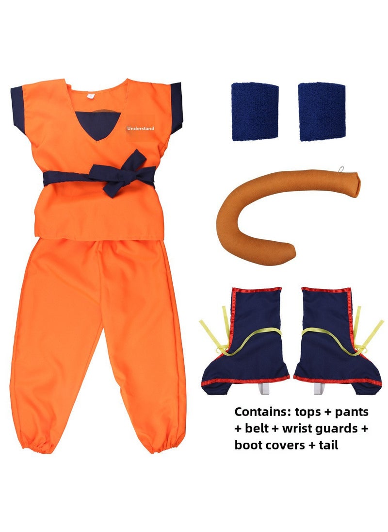 Generic - Kids Goku Costume Halloween Cosplay Wig-Black - Image 1