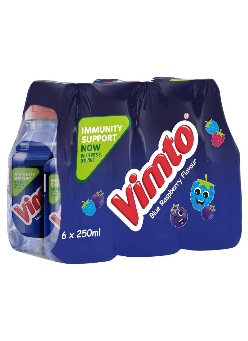 Vimto Blue Raspberry Flavoured Drink Pet Bottle 6 x 250ml - Image 1