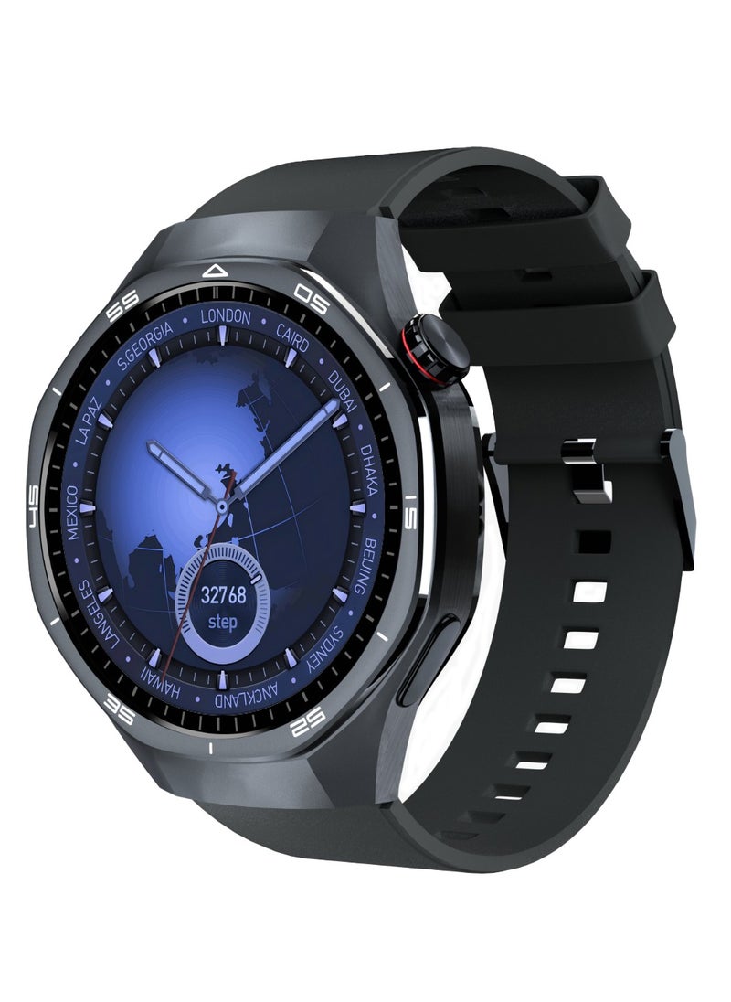 GREEN LION Smart Watch 1.43" AMOLED Tech Master / Bluetooth Calling / Message Notification / Navigation Support / NFC Support / Activity Tracker / Sport Mode / Voice Record / Heart Rate - Black  - Image 1