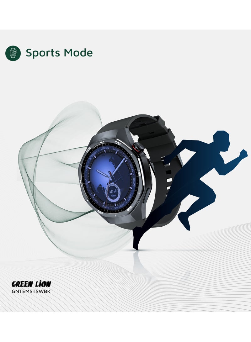 GREEN LION Smart Watch 1.43" AMOLED Tech Master / Bluetooth Calling / Message Notification / Navigation Support / NFC Support / Activity Tracker / Sport Mode / Voice Record / Heart Rate - Black - Image 5