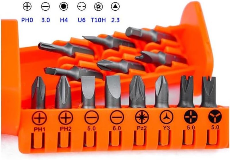 Ratchet Wrench, Ratcheting Screwdriver Set with Alloy Bits, 180° Rotatable Head, Dual-Direction, Multi-Angle Adjustment, Ergonomic Design, Orange - Image 3