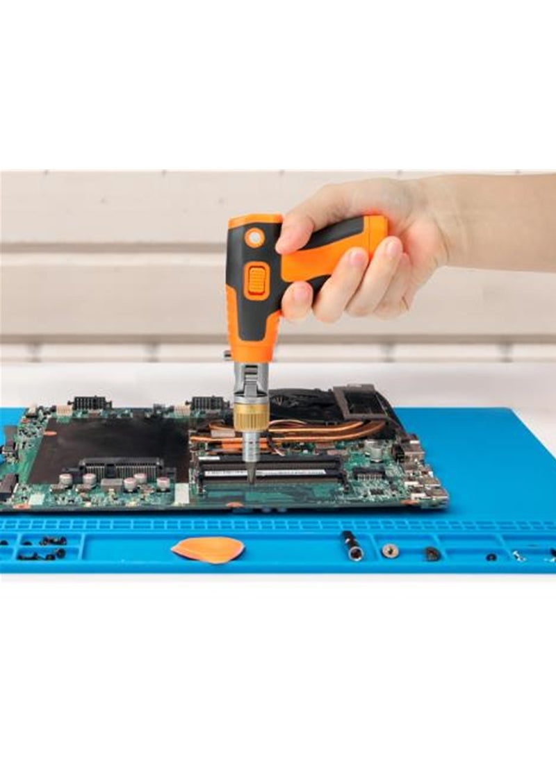 SYOSI - Ratchet Wrench, Ratcheting Screwdriver Set with Alloy Bits, 180° Rotatable Head, Dual-Direction, Multi-Angle Adjustment, Ergonomic Design, Orange - Image 1