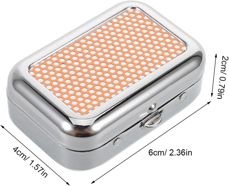 Ciieeo Portable Metal Ashtray with Lid, Travel Smoking Receptacle for Outdoor Camping, Car, Office, and Home Use, Square Compact Design with Orange Surface - Image 2