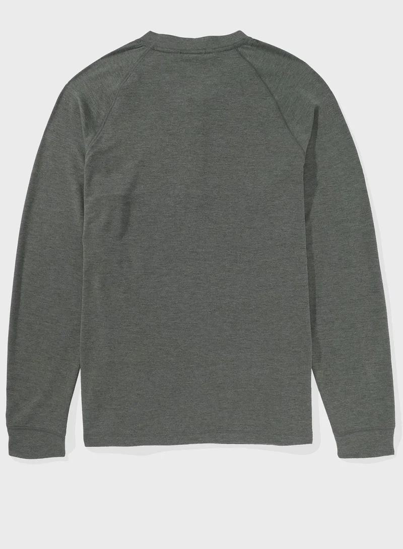 امريكان ايجل Logo Henley Sweatshirts