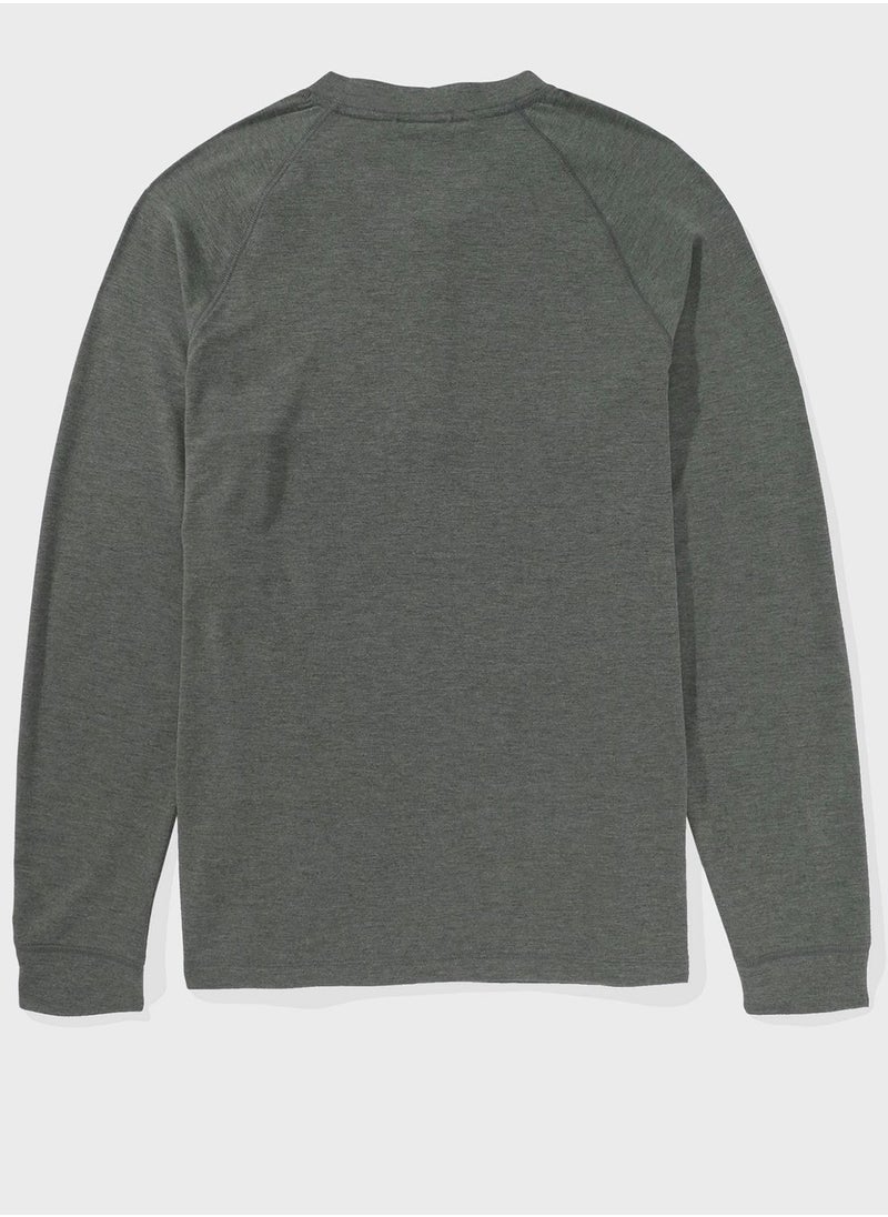 American Eagle - Logo Henley Sweatshirts - Image 1