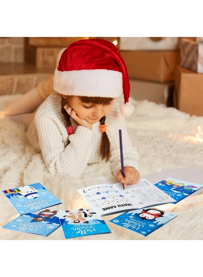ANGOLIO 24Pcs Hello Winter Activity Coloring Books Including Snow Snowman Polar Bear Penguin DIY Art Drawing Patterns Learn Math Party Favors Christmas Gifts Home Classroom Activity Supplies for Kids - Image 5