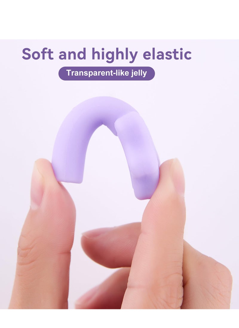 SYOSI 4 Pack Star Style Silicone Accessories, Multi Flavored Set Including Unflavored, Mint, Taro, Strawberry, Designed for Comfort and Easy Use, Ideal for Retainer Maintenance, Durable and Portable  - Image 3