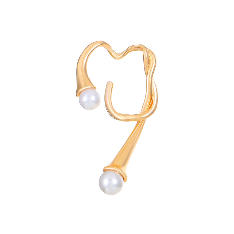 ofeankri European and American Style Irregular Pearl Ear Clips for Women - Minimalist Earrings for Non-Pierced Ears - Image 5