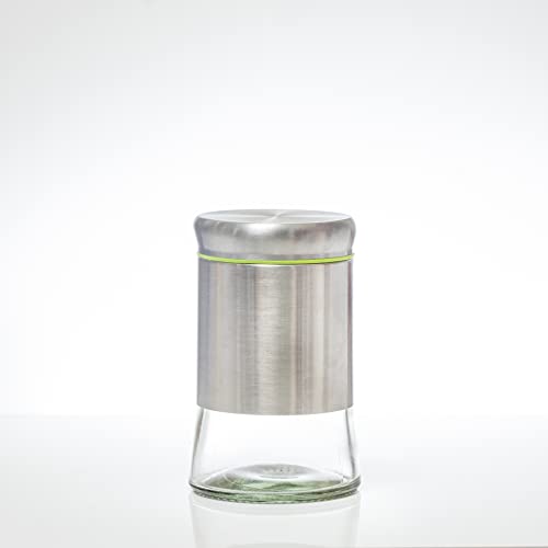 Mevanta Modern 550ML Steel Cover Window Clear Glass Jars Set Stainless Steel Containers with Lids for Storage Coffee,Tea,Candy,Flour,Spices,Home & Kitchen Decoration (VM-02, SET OF 6) - Image 5