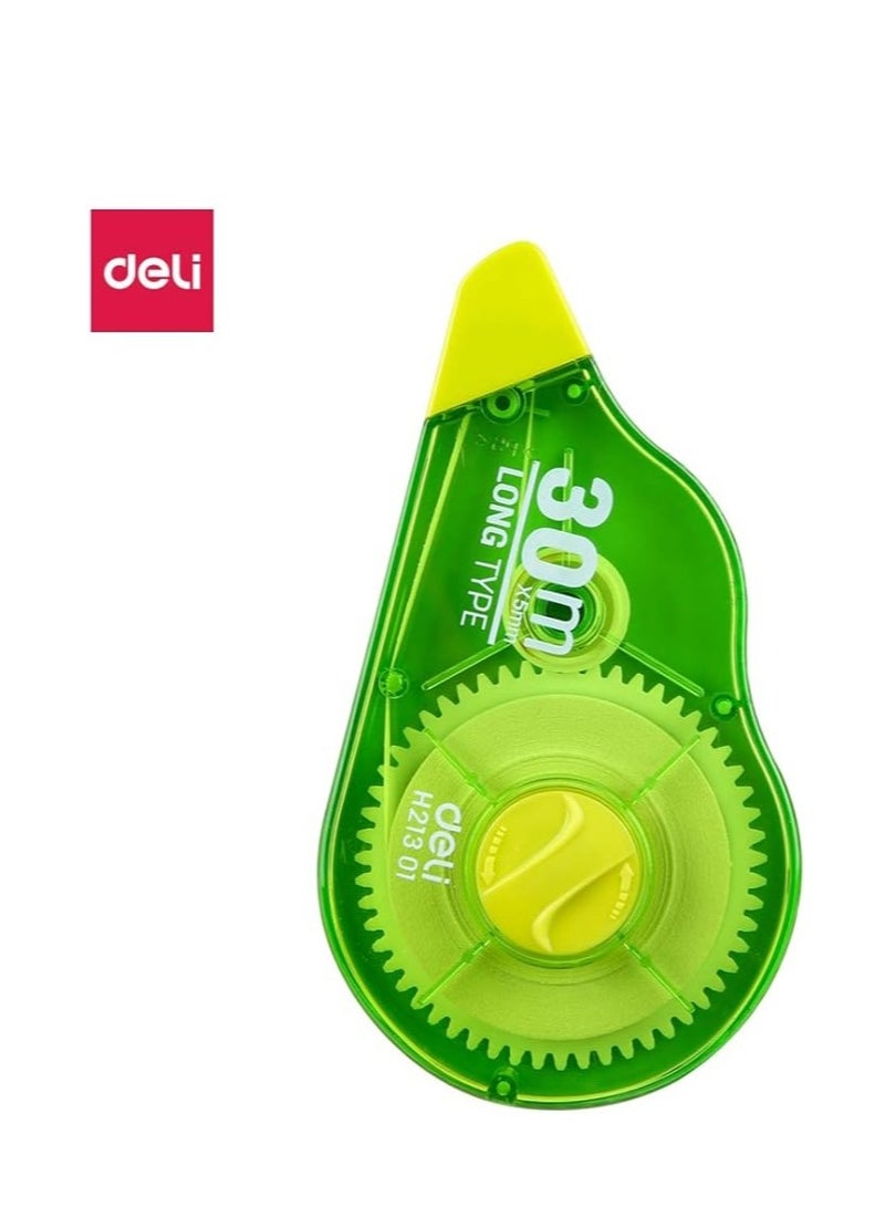Deli 2-Piece Correction Tape 30 Meter length Green Color - Image 2