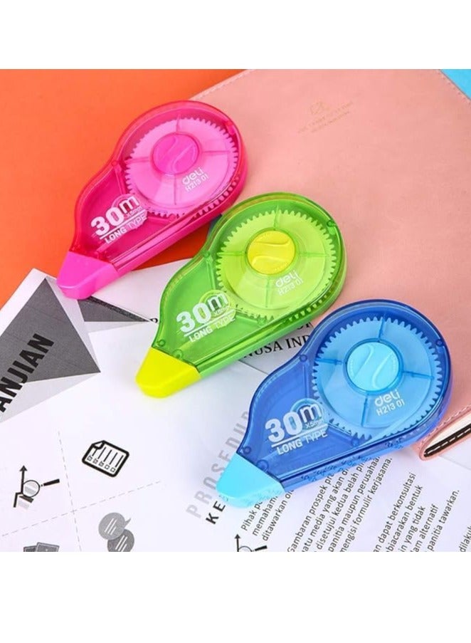 Deli 2-Piece Correction Tape 30 Meter length Green Color - Image 3