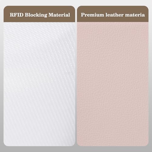CoBak Passport Holder Cover with Safe Zipper Closure, Premium Passport Wallet for Travel, RFID Blocking Card Case, Waterproof Travel Accessories for Women, Pebbled Pink - Image 4