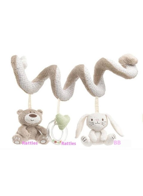 Rattles Playing On The Crib Hanging Bell Toy Set, Elegant Plush Toy for Cot Pram Crib Stroller with Hanging Rattles Soft Interactive Toy for Infants for Boys and Girls 1 Month +