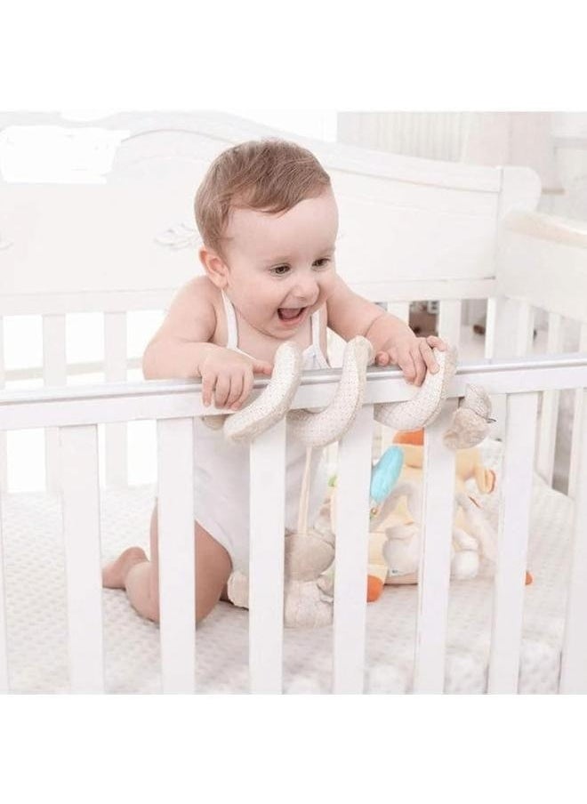 yongsheng - Rattles Playing On The Crib Hanging Bell Toy Set, Elegant Plush Toy for Cot Pram Crib Stroller with Hanging Rattles Soft Interactive Toy for Infants for Boys and Girls 1 Month + - Image 1
