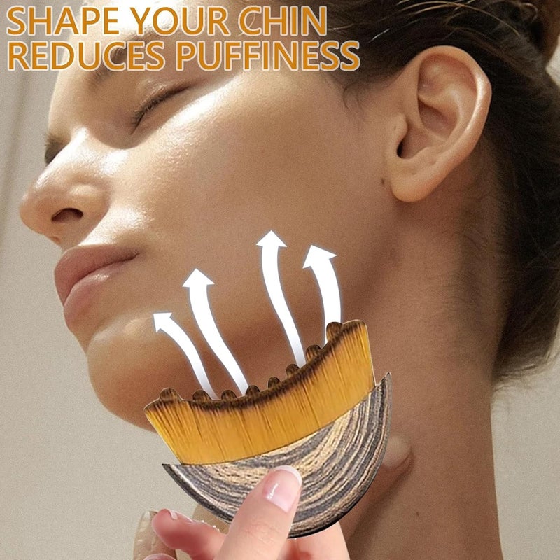 squishy 3Pcs Lymphatic Contour Face Brush, Lymphatic Drainage Tool,Facial Massage Set for Puffiness Reduction, Includes Lymphatic Brush, Gua Sha Tool for Jawline Contouring, Travel-Friendly Skincare Accessory - Image 5