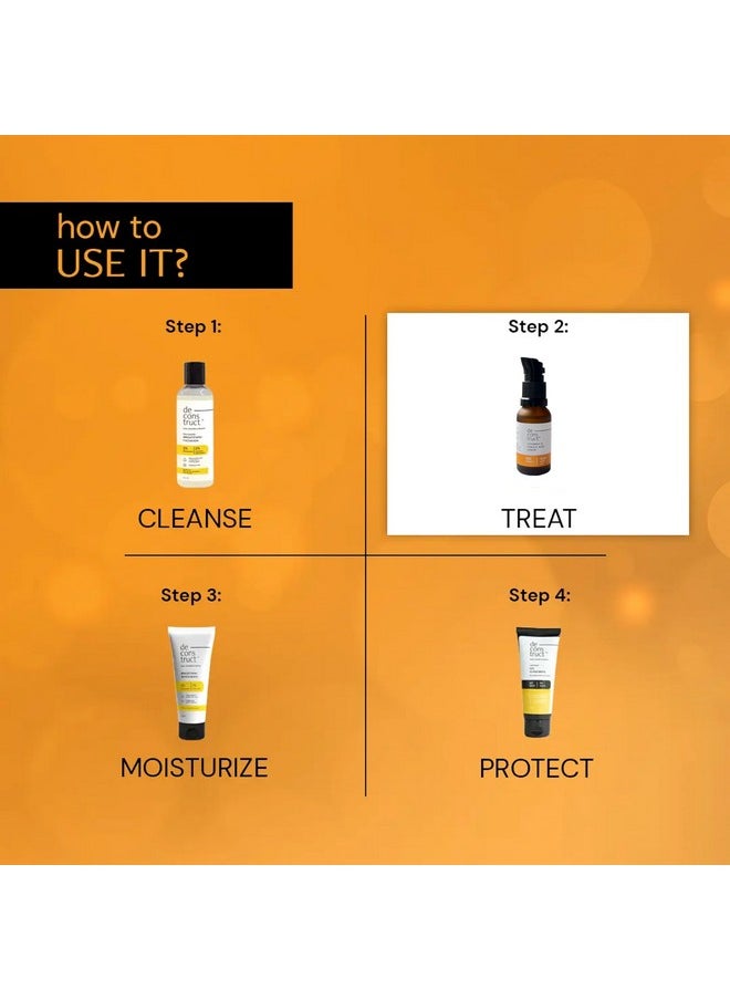 Deconstruct 10% Non Irritating Vitamin C Face Serum For Glowing Skin|10% Vitamin C + 0.5% Ferulic Acid|Water Based Serum Highly Stable Vitamin C Face Serum For Women And Men|Beginner Friendly|20 Ml  - Image 4