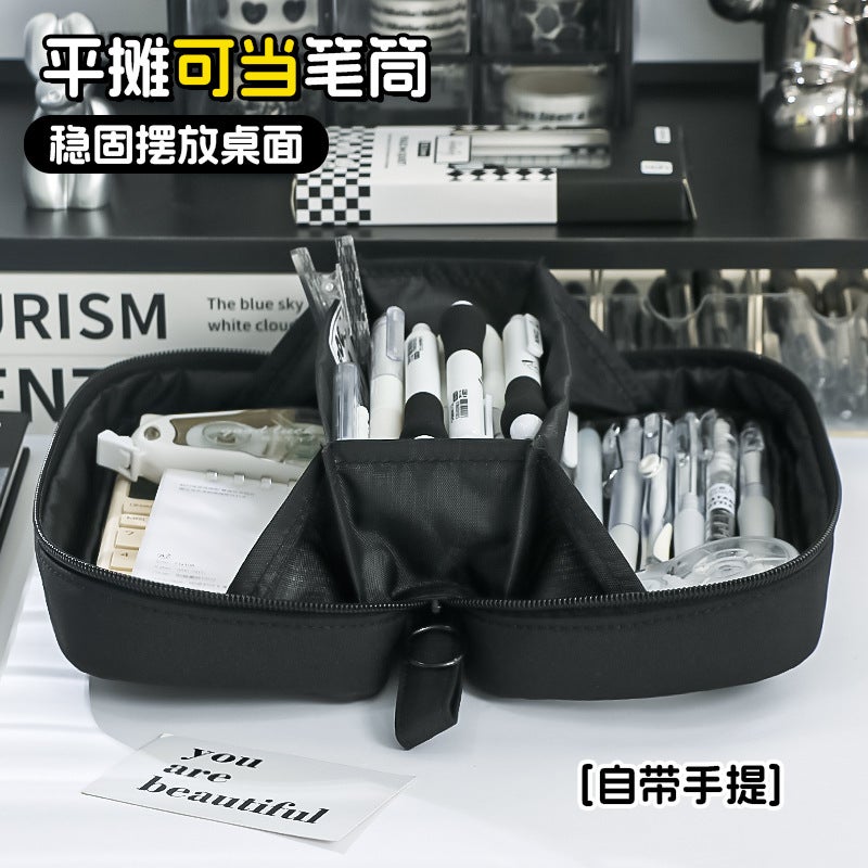 Volcano Large Capacity Transparent Pencil Case – Fabric Stationery Box for Students - Image 5