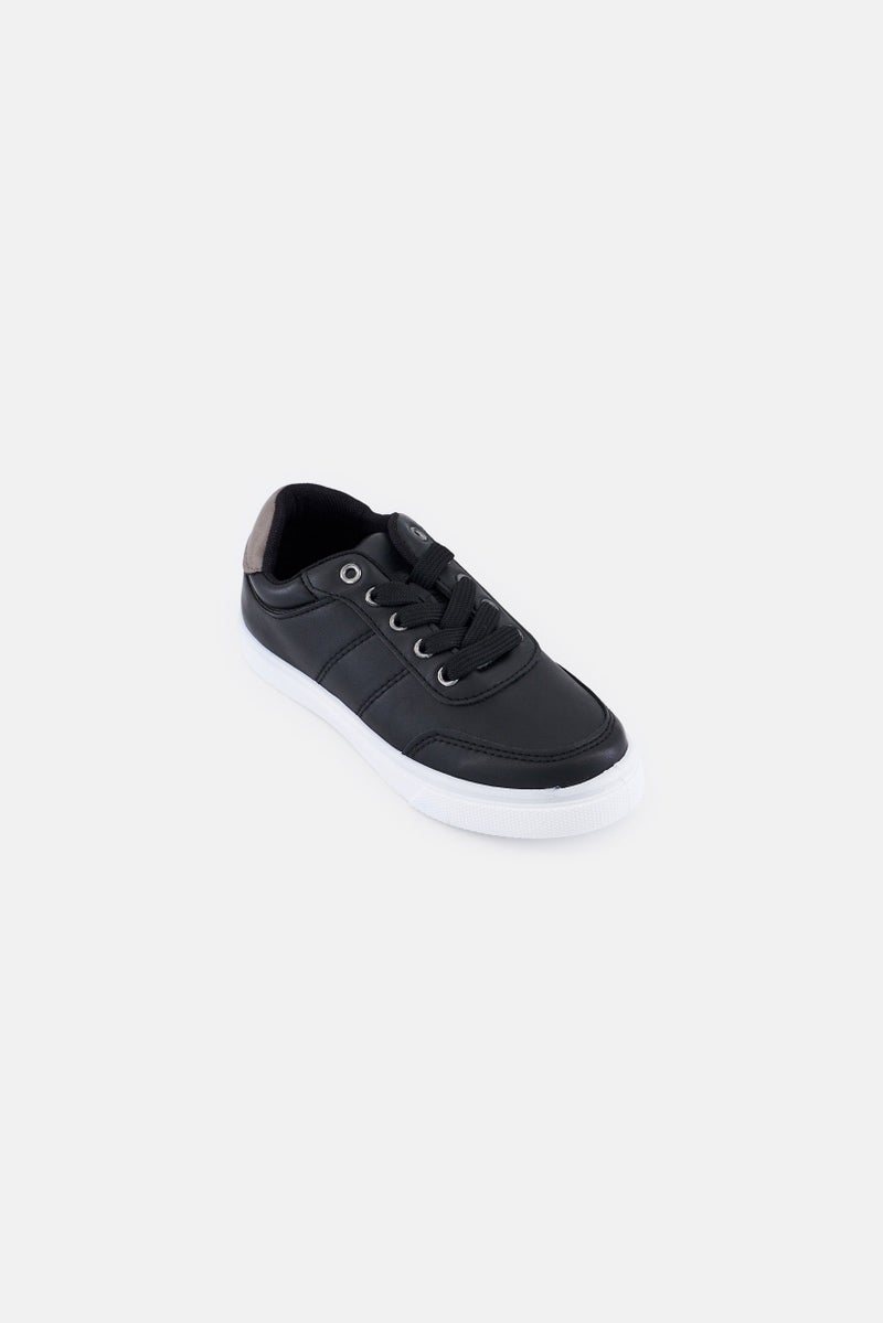 Josmo Kids Boy Lace Up Casual Shoes, Black - Image 1