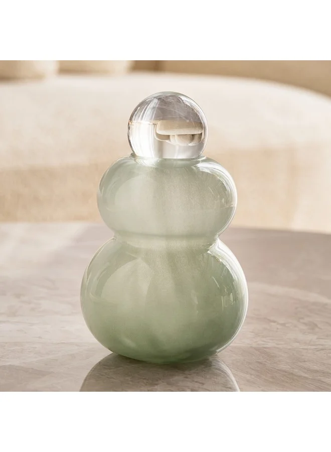 Home Box Auden Glass Mini Vase with Glass Round Ball 9 x 16 x 9 cm