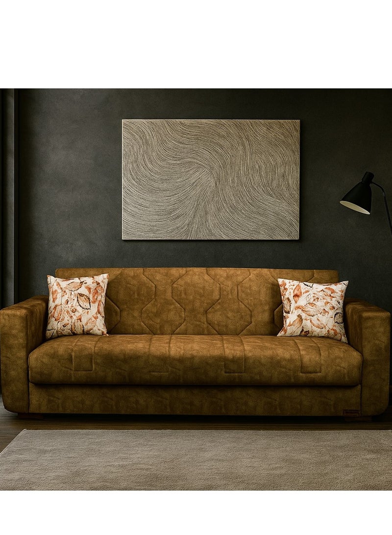 Aldora - 3-Seater Sofa Bed - Dark Galaxy Coffee - Image 1