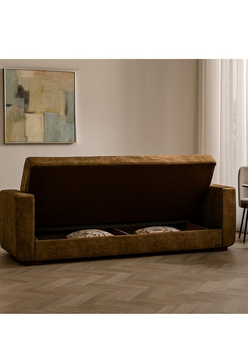 Aldora - 3-Seater Sofa Bed - Dark Galaxy Coffee - Image 2