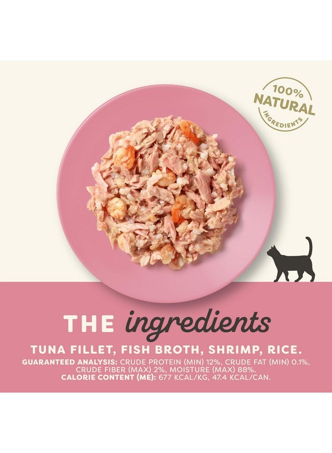 آبلاوس طعام القطط الرطب الطبيعي من أبلاوز في مرق، طعام قطط رطب معلب بكمية محدودة، بدون إضافات، مصنوع من مكونات طبيعية، فيليه تونة وروبيان في مرق (24 علبة × 2.47 أونصة) - Image 3