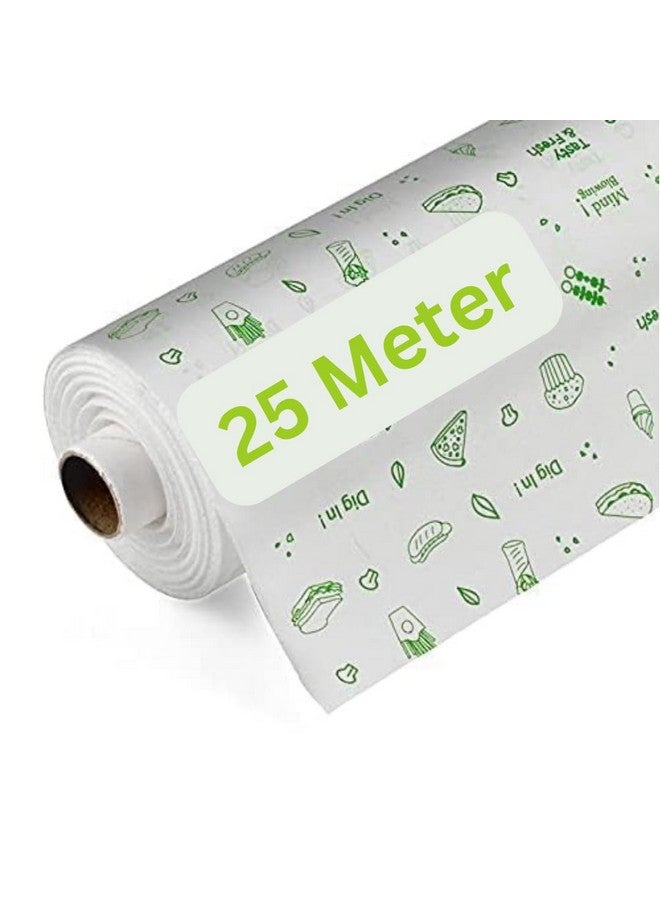 Radiant 25 Meters Food Wrapping Paper, Re-heatable Non Stick Paper,Premium Non-Stick Butter Wrapping Paper White, 28 cm x 25 m Roll (25 mtr) - Image 1
