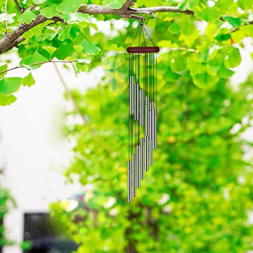 tujol 2 Pack Wind Chimes for Outside, Sympathy Wind Chimes Outdoor Clearance with 12 Aluminum Alloy Tubes and Hook, Memorial Wind Chime Gift Decoration for Home, Patio, Garden, Outdoor - Image 5