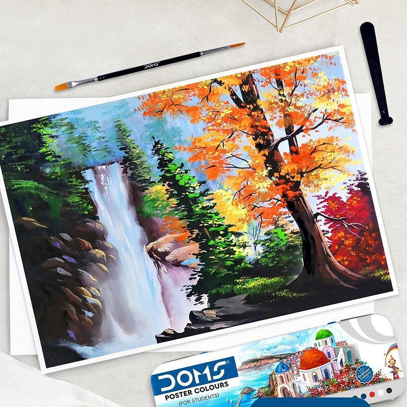 Doms 12 Shades Poster Colours | Rich & Vibrant Colors | Free Agigator & Brush Inside For Uniform Mixing | Non-Toxic & Safe For Childrens | Pack of 1 - Image 3
