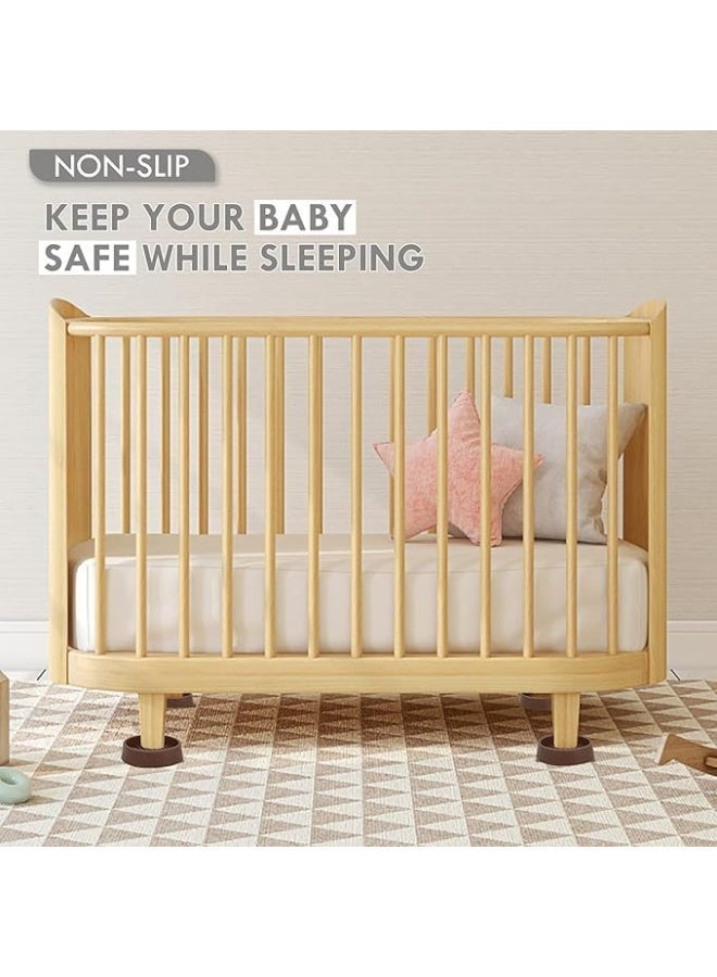 4 Pack 2X2 Inches Caster Cups, Round Rubber Furniture Cups with Anti-Sliding Floor Grip, Non Slip Furniture Pads, Floor Protectors, for Couch, Chair, Feet, and Bed Stoppers - Image 5