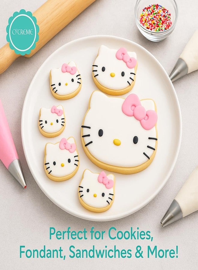 O'Creme Stainless Steel Hello Kitty Cookie Cutters 1-3/8, 1-3/4, 2-1/8, 2-5/8, 2-7/8 and 3-3/8 Inch - Image 4