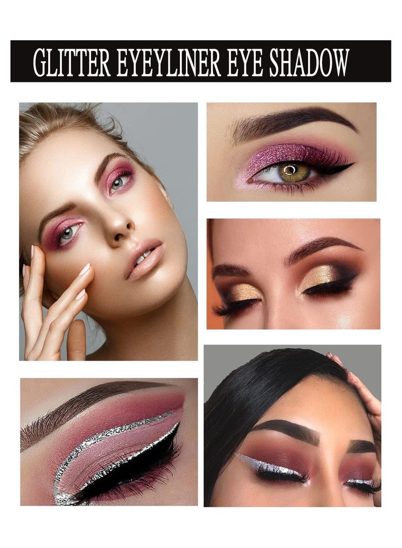 BP مجموعة قلم مكياج عيون سائل لامع بـ 10 ألوان، كحل لامع معدني ذهبي متعدد الألوان، كحل لامع مقاوم للماء يدوم طويلاً، مجموعة أقلام ظل عيون سائلة… - Image 3