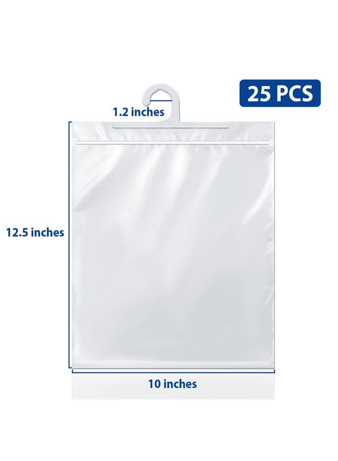 tutata 24 Pack Hanging Storage Bags, Large Hook 10 x 12.5-inch Clear Plastic Bags for Classroom, Library, and Pharmacy Use - Image 3