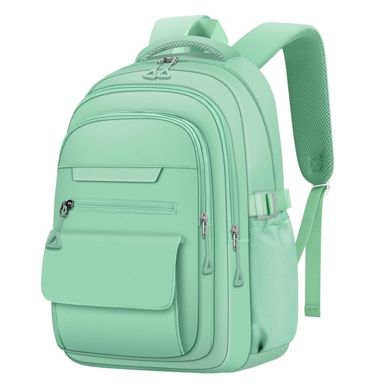 AFGWK Cute Backpack for School Teen Girls Green Bookbag Aesthetic Womens Travel Book Bags for School Kids Student Back Packs - Image 2