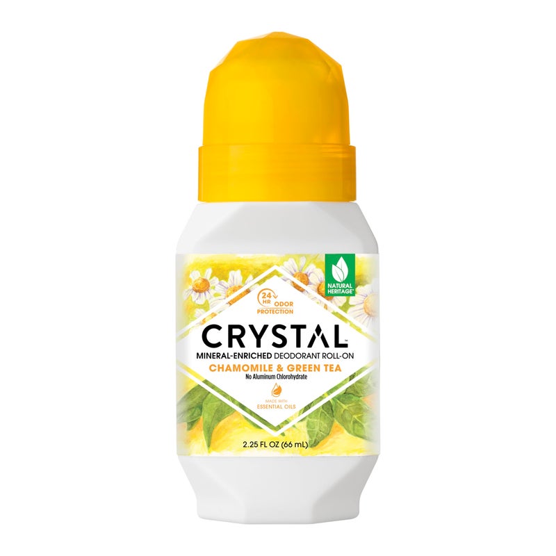 Mineral Roll on Vegan Deodorant for Women and Men Chamomile Green Tea 225 fl oz Packaging May Vary