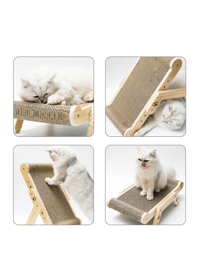 Kidle Cat Scratching Board Solid Wood Deformable Cat Scraper With Replacement Scratcher - Image 2