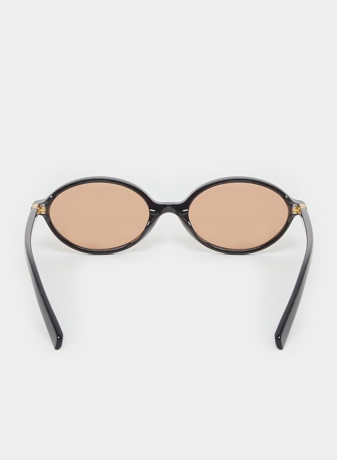 ستايلي نظارة شمسية بيضاوية بعدسات صلبة بتصميم سرج أنف - Image 3