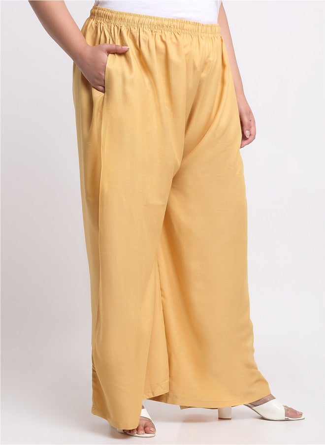 Trend Level Women Mid Rise Flared Palazzos - Image 2