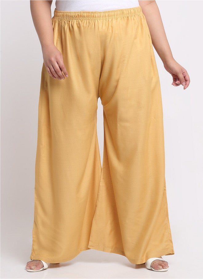 Trend Level Women Mid Rise Flared Palazzos - Image 1