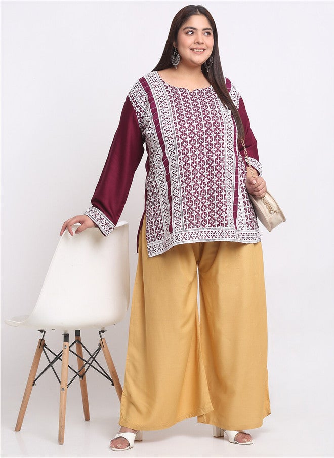 Trend Level Women Mid Rise Flared Palazzos - Image 4