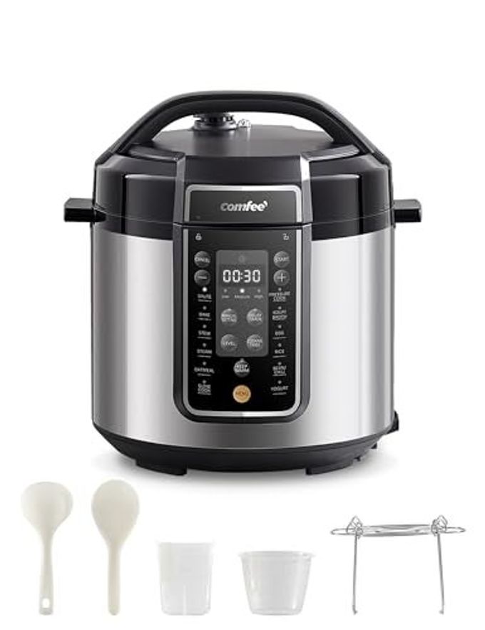 Comfee' Comfee Pressure Cooker 6 Quart With 13 Cooking Functions, Olla De Presion Non-Stick Pot Yogurt Maker Rice Cooker Slow Cooker Saut Steamer, Healthy Ceramic Inner Pot - Image 4