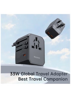 Mcdodo Mcdodo Ultra-Versatile Travel Adapter 30W - 3 USB + 1 Type-C Fast Charger, Compact International Power Adapter with UK/US/AU/EU Plugs, 100-240V Input, Child-Proof Safety, 8A Fuse Protection, Supports PD3.0, QC3.0, and More (Black)  - Image 2